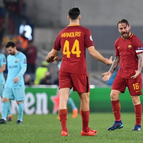 Roma stun Barcelona