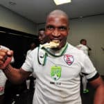Free State Stars captain Paulus Masehe of Free State Stars with his Winners medal