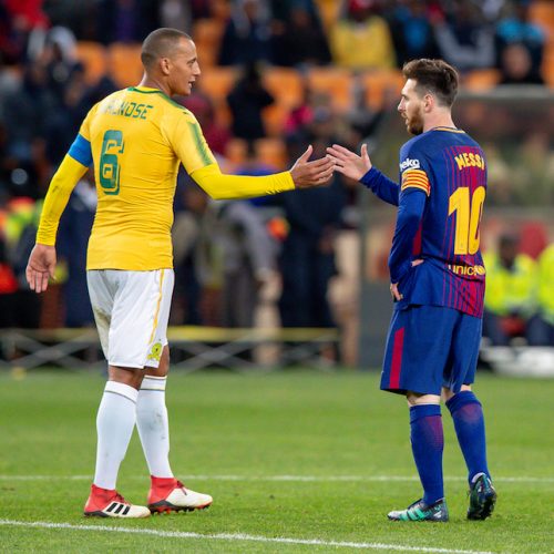 Watch: Sundowns defender gets Messi’s jersey