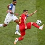 Eden Hazard of Belgium in action against Panama.