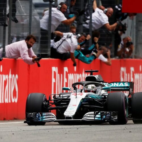 Vettel crash hands Hamilton victory in Germany