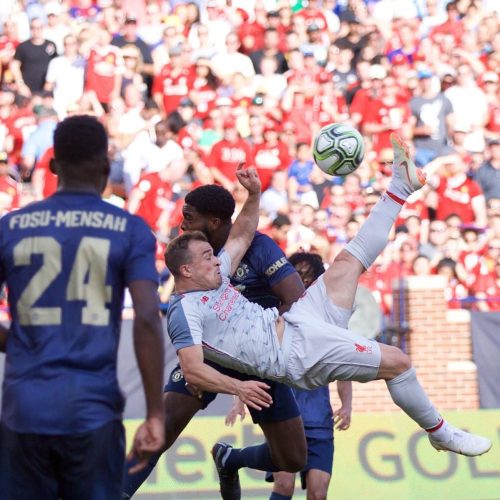 Watch: Shaqiri’s stunning overhead kick against United