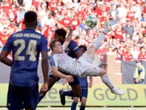 Read more about the article Shaqiri nets stunner as Liverpool thrash United