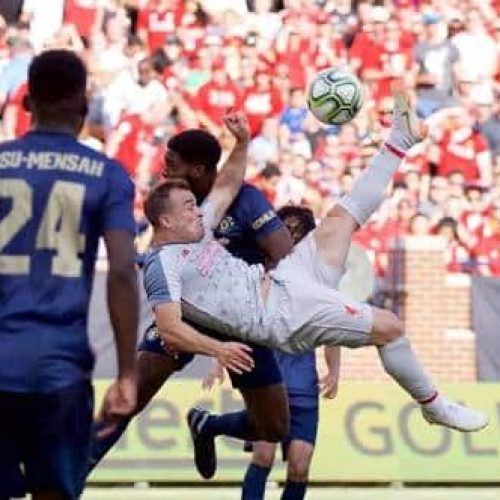 Shaqiri nets stunner as Liverpool thrash United