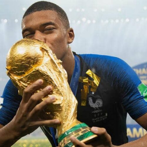 Mbappe shows off signed Pele shirt