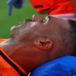 Chievo goalkeeper Stefano Sorrentino after his collision with Cristiano Ronaldo.