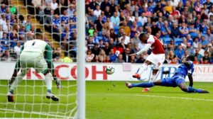 Read more about the article Lacazette, Aubameyang fire Arsenal past Cardiff