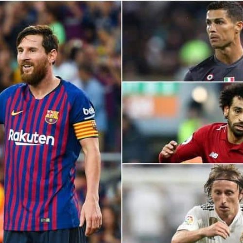 Messi compared to Ronaldo, Salah and Modric