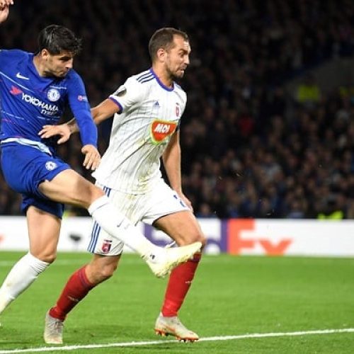 Morata goal guides Chelsea past Vidi