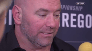 Read more about the article Watch: Dana White reacts to post-fight chaos