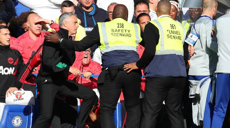 You are currently viewing Mourinho in furious bust-up with Chelsea staff