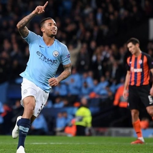 Jesus nets hat-trick as City thump Shakhtar