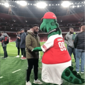 Read more about the article Watch: Arsenal mascot meets Springboks