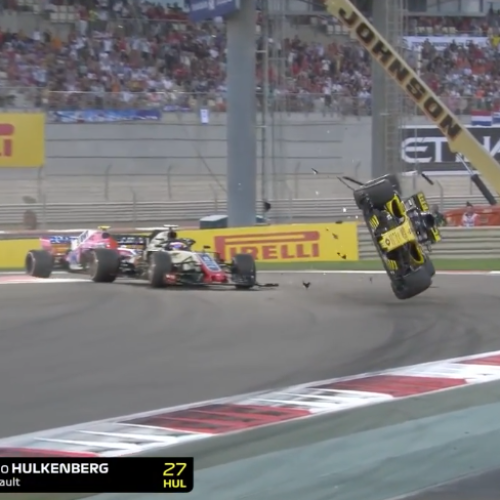 Watch: Hulkenberg survives huge crash