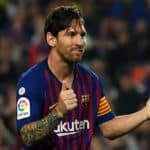 Lionel Messi of Barcelona