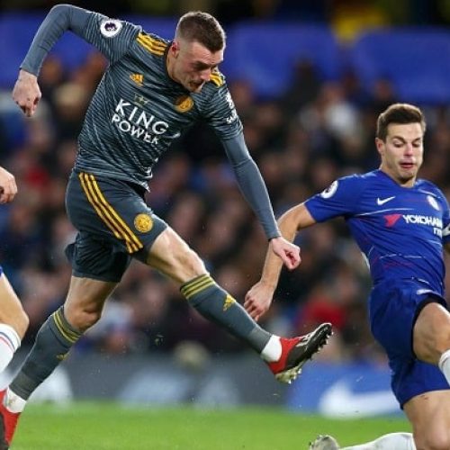 Vardy fires Leicester to shock win over Chelsea