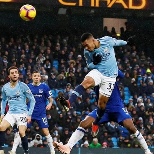 Jesus double fires City past Everton