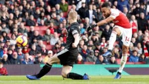 Read more about the article Aubameyang fires dominant Arsenal past Burnley