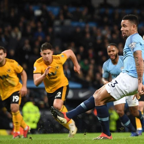 Man City cruise past 10-man Wolves