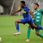 Gift Links of Cape Town City challenged by Goodman Mosele of Baroka FC