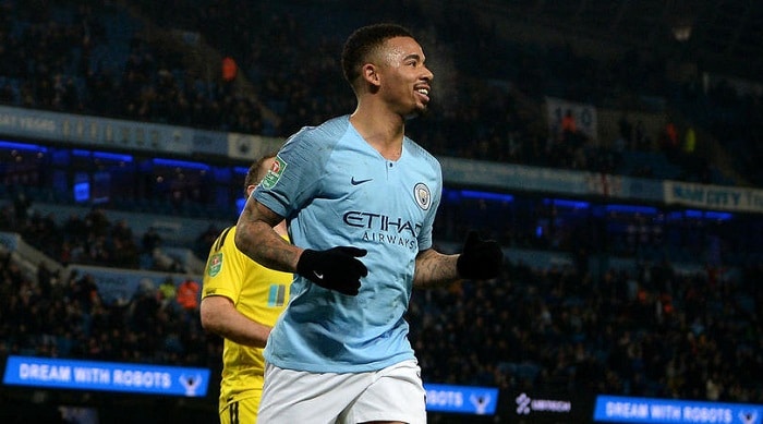 You are currently viewing Jesus nets four as Man City thump Burton