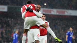 Read more about the article Aubameyang, Lacazette fire Arsenal past Cardiff