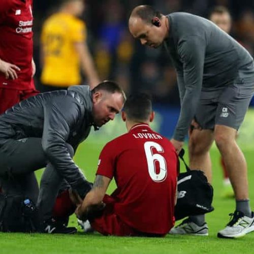 Klopp confirms Lovren hamstring injury