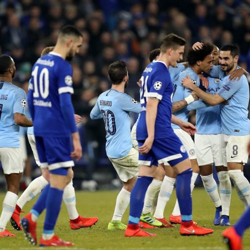 10-man City strike late through Sane,Sterling