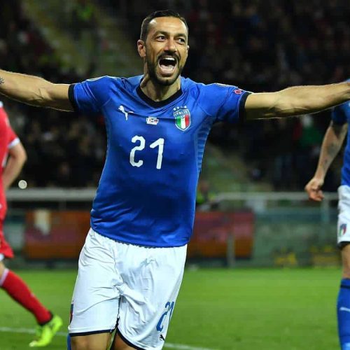 Euro wrap: Quagliarella makes history in Azzurri romp