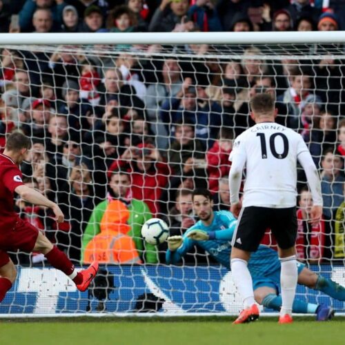 Milner sends Liverpool top