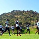 Kaizer Chiefs players in training