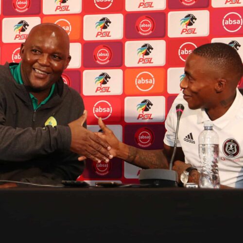 Watch: Lorch, Mosimane react to awards