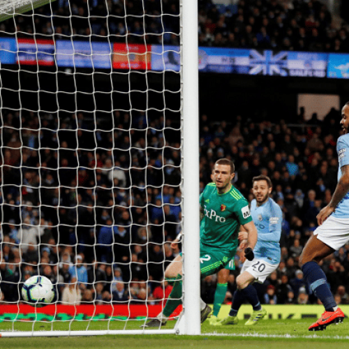 Sterling hat-trick fires Man City past Watford