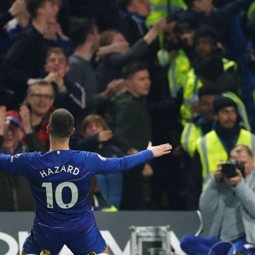 Hazard double fires Chelsea past West Ham