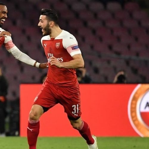 Laccazette fires Arsenal past Napoli, into UEL semi-finals