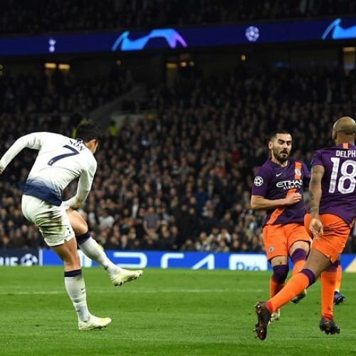 Son strike fires Spurs to first leg lead over Man City