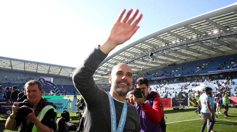 You are currently viewing Guardiola targets treble after Premier League glory