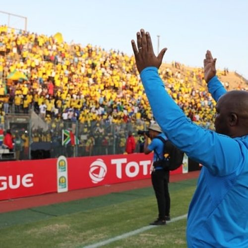 Mosimane challenges Sundowns fans to fill the stands against Wydad