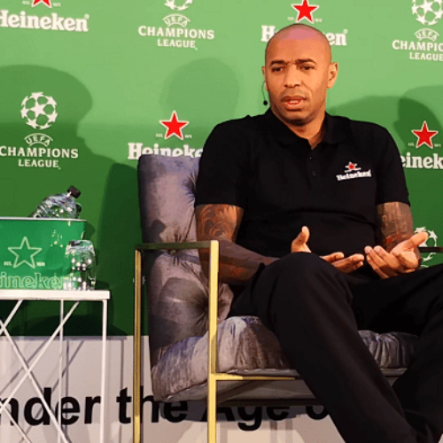 Watch: Arsenal legend Henry touches down in SA