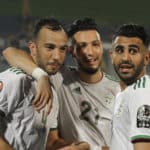 Algerian players celebrate after securing their Afcon progression