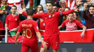 Read more about the article Ronaldo hat-trick fires Portugal into NL final