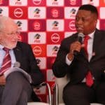 Pro Ronnie Schloss (COO of the PSL) and Mtunzi Jonas (General Manager Sponsorships at Absa)