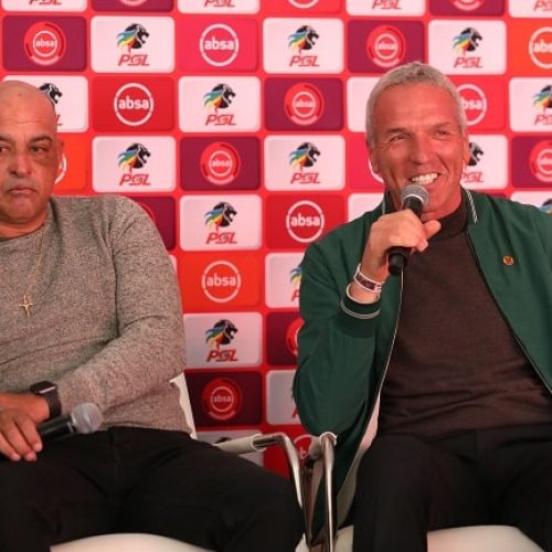 Watch: Middendorp, Da Gama in fiery exchange ahead of Absa Prem opener