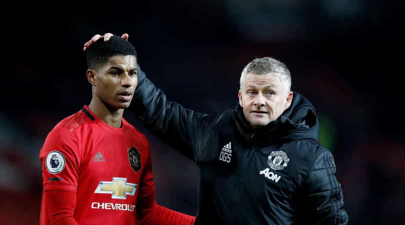 You are currently viewing Solskjaer hoping for Marcus Rashford fitness boost ahead of big week