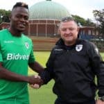 Bidvest Wits coach Gavin Hunt and new striker Eva Nga