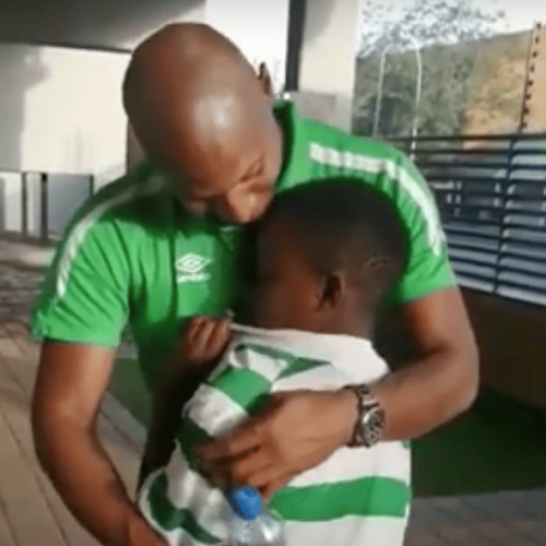 Watch: A tearful young Celtic supporter meets Mabokgwane