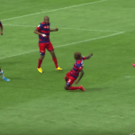 Did the ball hit Soumahoro's chest or hand?