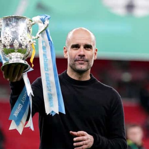 Guardiola urges Man City to focus on immediate future after Carabao Cup triumph