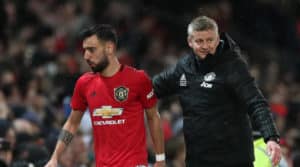 Read more about the article Solskjaer talks up Fernandes’ impact at Man United after derby delight