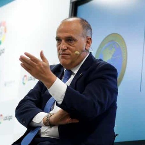 La Liga chief Javier Tebas says European leagues plan to resume in mid-May